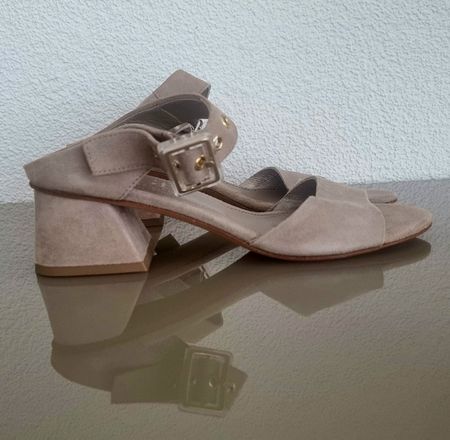 AGL Sandale 37 Wildleder taupe