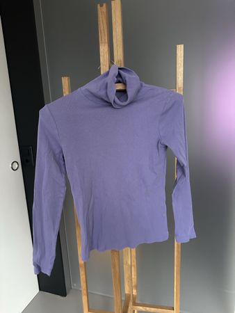 Rollkragenshirt Lila