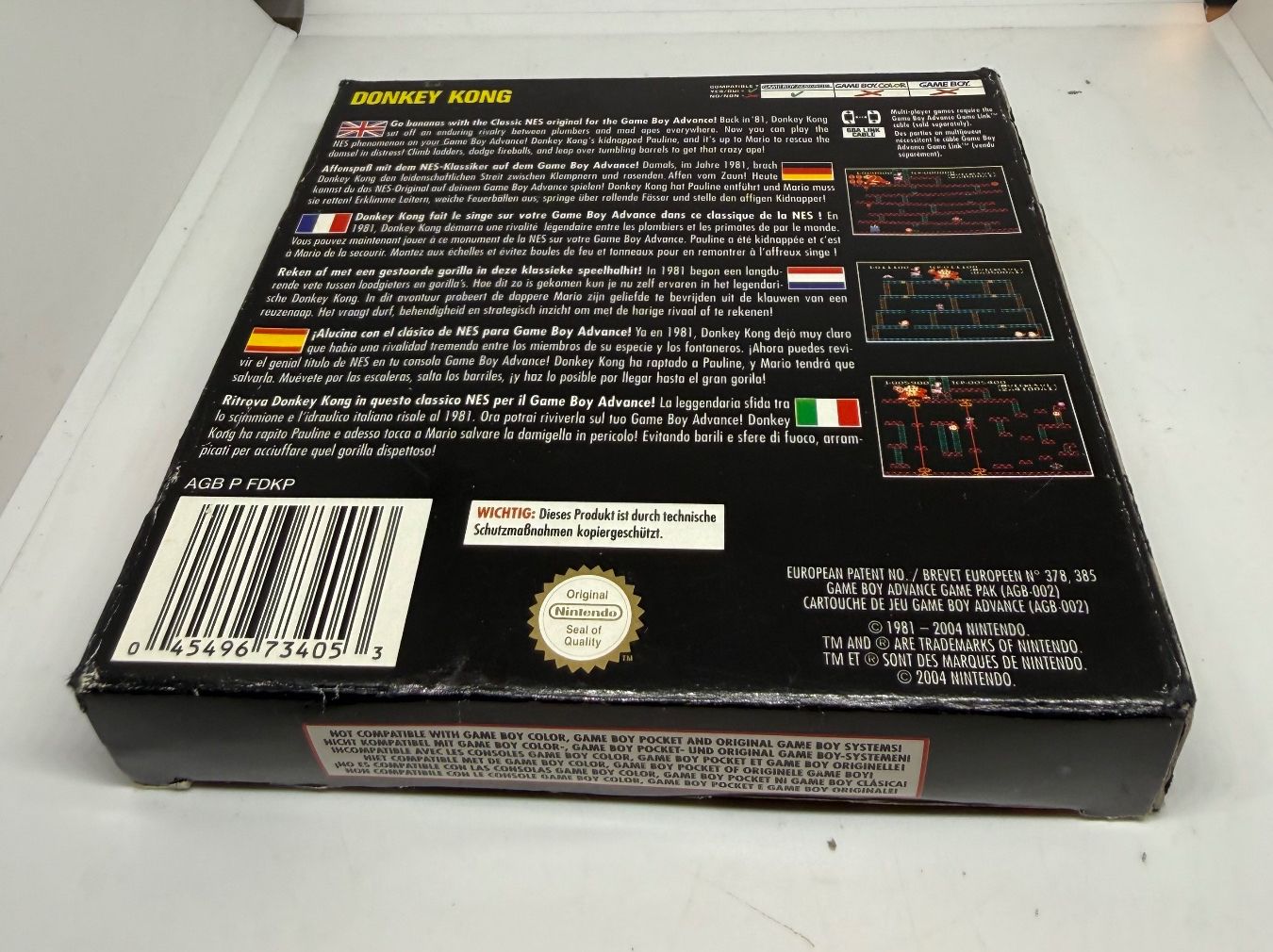 Nintendo Giochi: Donkey Kong Gameboy Advance Nes Classic – Usato da Dietlikon venduto da NESFEVER 1