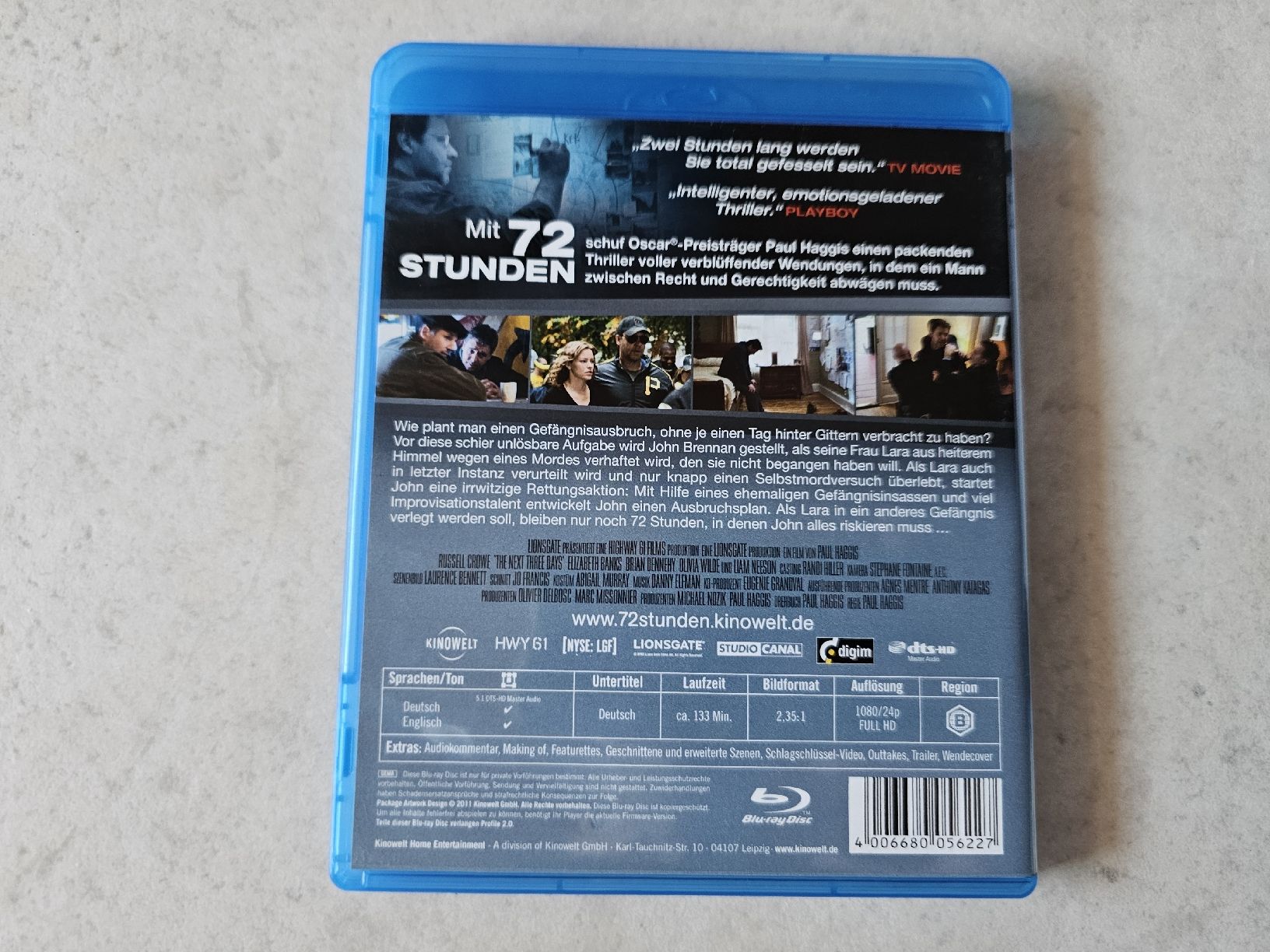 Tutti i DVDs: 72 Stunden  -  The Next Three Days  /  Bluray – Usato da Schneisingen venduto da backstore24 1