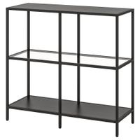IKEA VITTSJÖ Regal mit Glasböden – Schwarzbraun