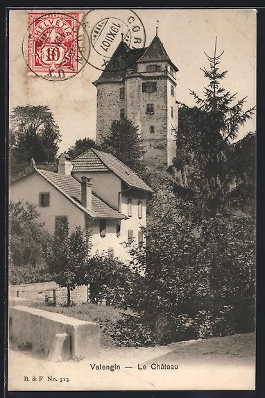 Cartoline postali: AK Neuenburg, Valengin, Le Château – Usato da Berlin venduto da bartko-reher