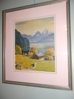 tableau sous verre W-F. Burger (1882-1964)