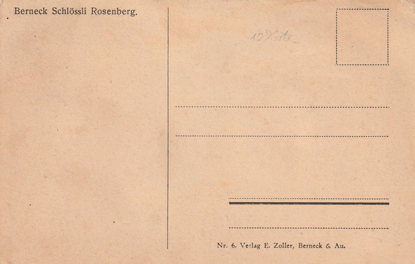 Ansichtskarten: Berneck Schlössli Rosenberg – Gebraucht aus Rorschacherberg von fratovi2 1