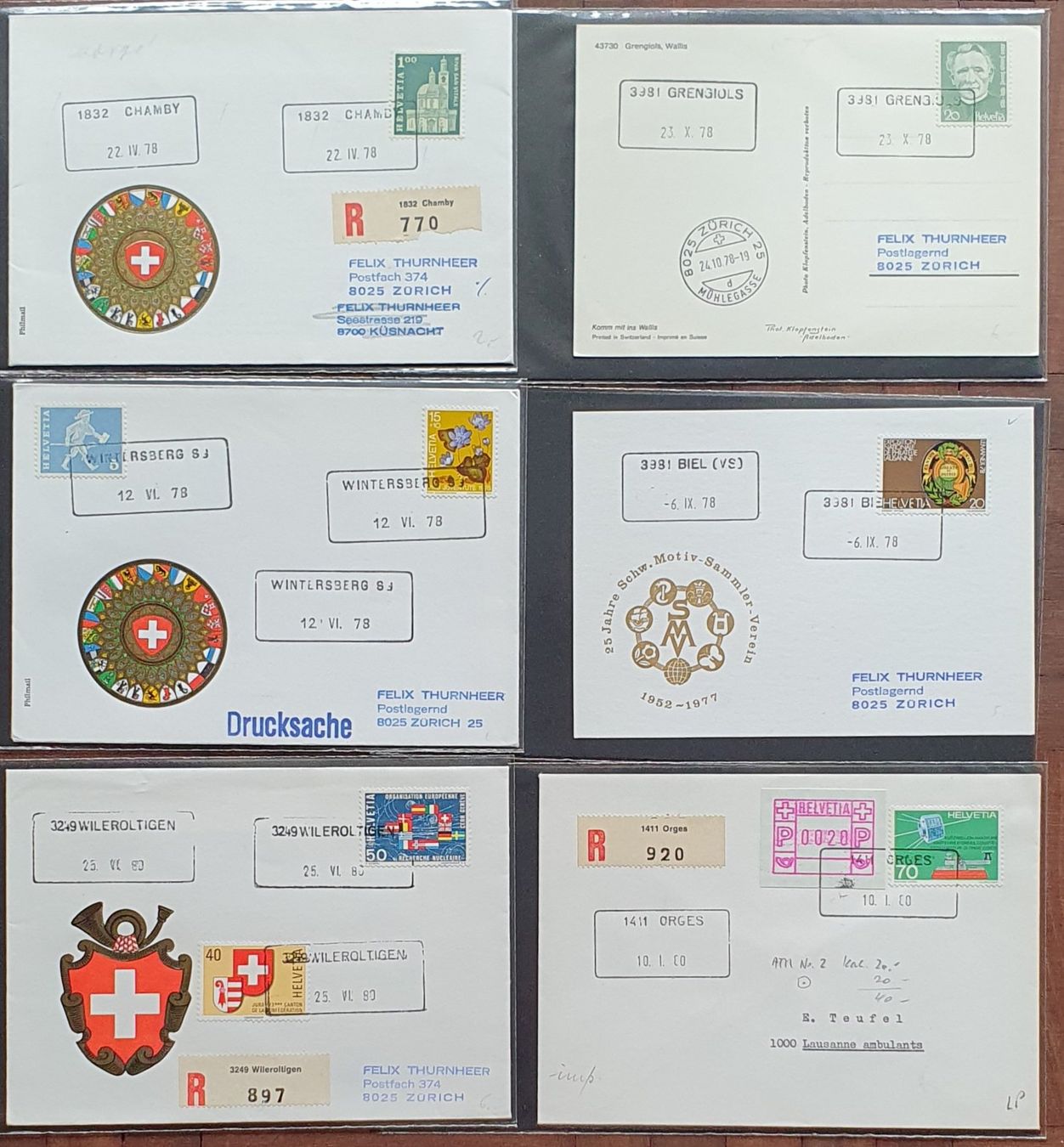 Tutti i francobolli: Album mit 38 Briefe Aushilfsstempel – Usato da Kreuzlingen venduto da Rschweiz1 4