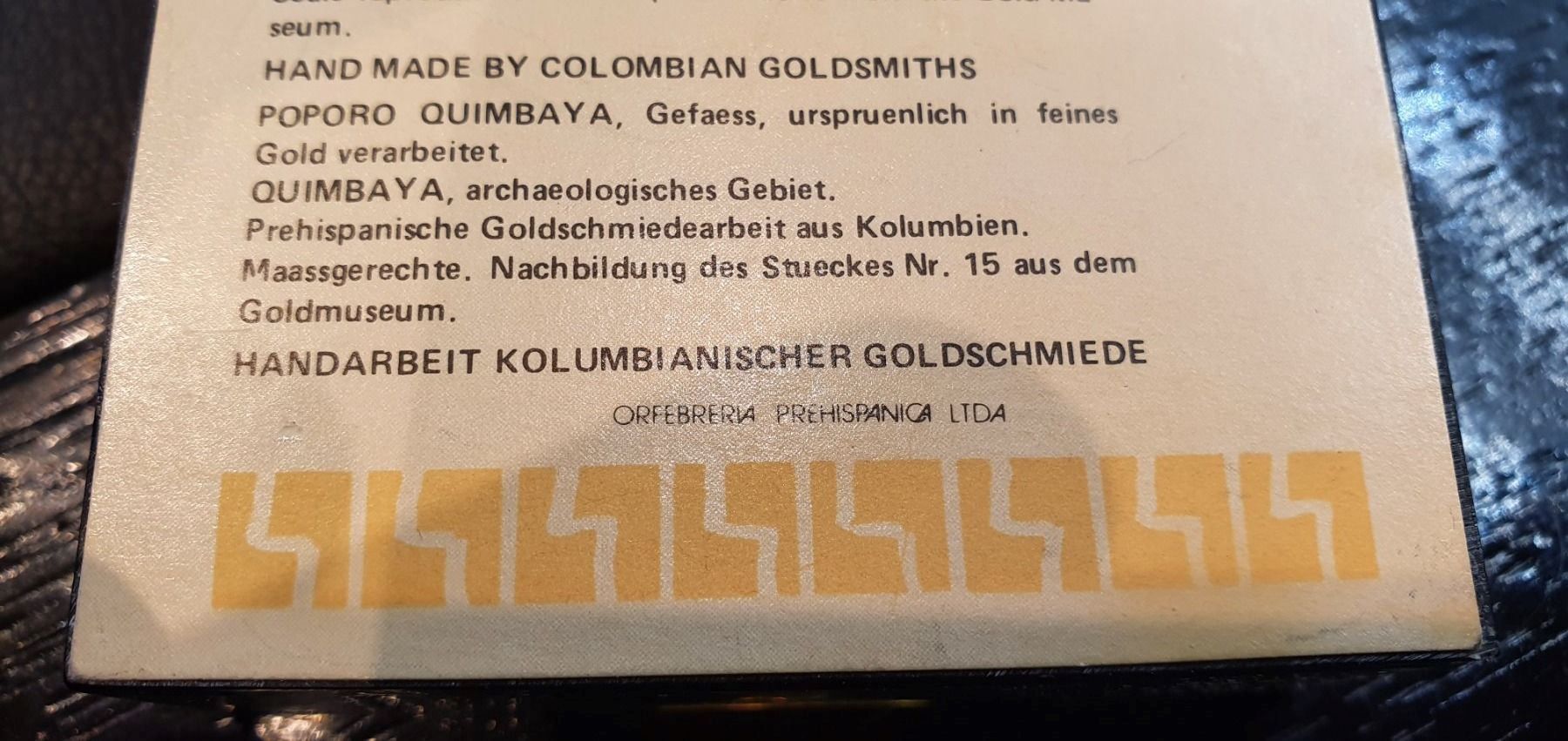 Sculture & Statue: Prehispanische Nachbildung Goldmuseum – Nuovo (secondo la descrizione) da Unterägeri venduto da Altgoldschmuck 9