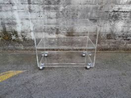 Vintage Acyrl Glas / Plexiglas Hi-Fi Möbel / Trolley