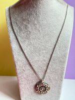 Silberkette mit Trachtenblume-Anhänger, filigranes Design