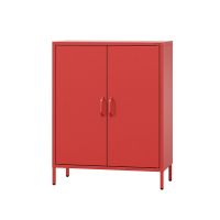 Aufbewahrungsschrank Regalschrank 80x101,5x40cm - Rot