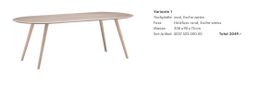 Esstisch oval Esche weiss Holzfuss 200x90x75cm guter Zustand