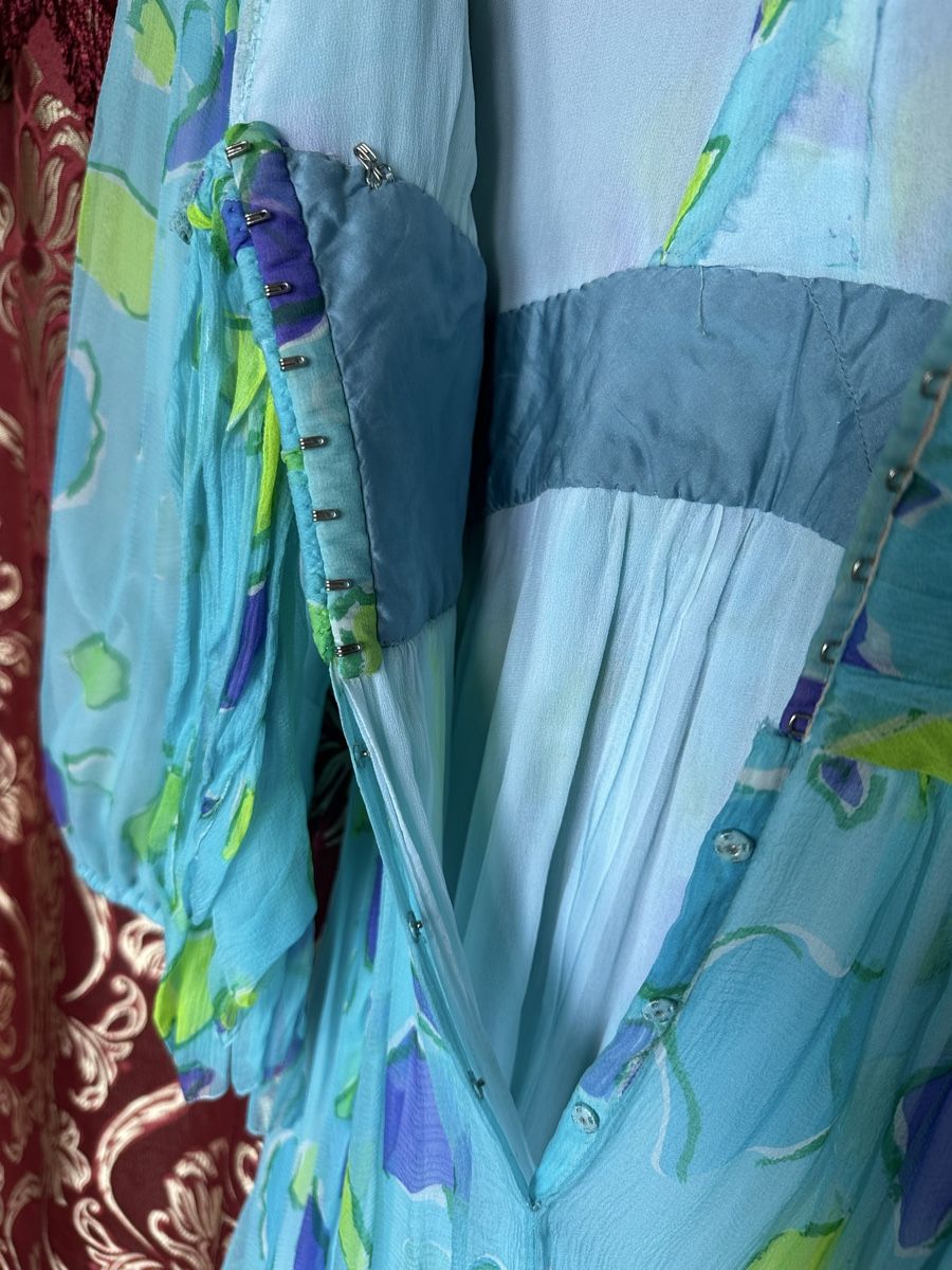 Kleider: Designer Sommer Kleid, handgenäht, S, türkis – Gebraucht aus Zollikon von into-the-west 4