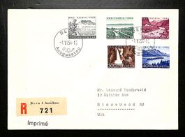 1954 FDC Pro Patria Ersttagsbrief "DEUTSCH" Einschreiben