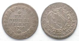 BERN 10 Kreuzer 1700 gr. Wappen Silber