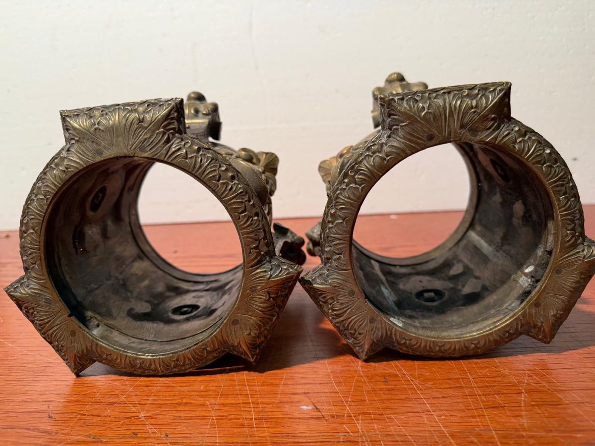 Tutte le decorazioni: Brass decorative supports with Busts Pair used – Usato da Lausanne venduto da artnouveau04 1