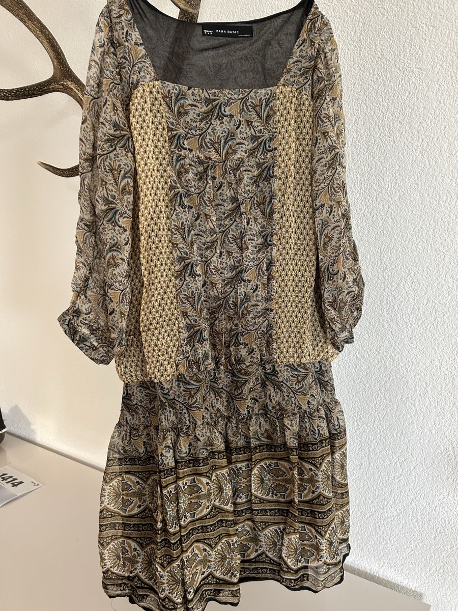 Zara Vestiti: Pure Seide Zara Boho Tunika Kleid M – Usato da St. Gallen venduto da jojan