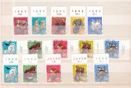 Pro Juventute Briefmarken Lot 1965-2010, ET-Stempel