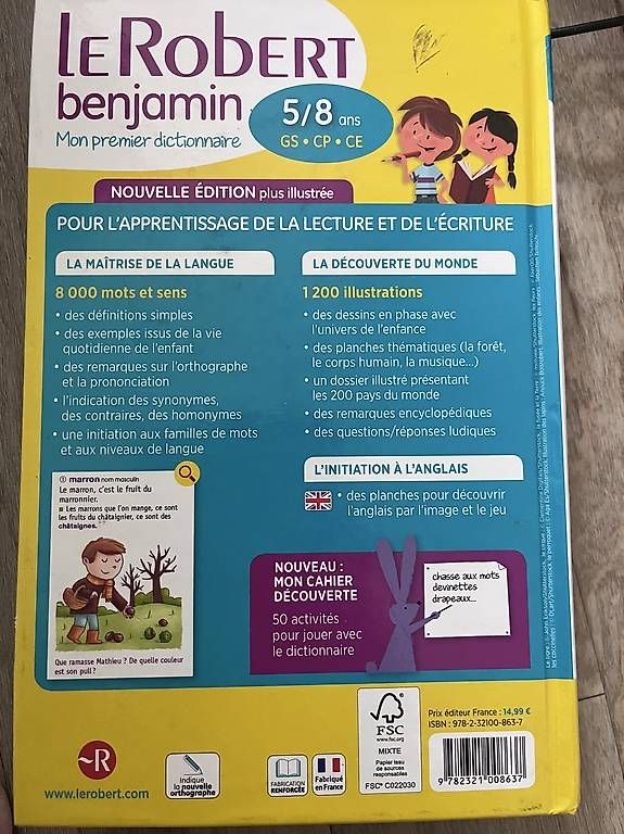 Livres: Le Robert benjamin 5-8 ans + Grevisse  – D'occasion à Yverdon-les-Bains par car_xd5s 1