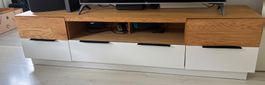 Sideboard / TV-Möbel Holz/Weiss