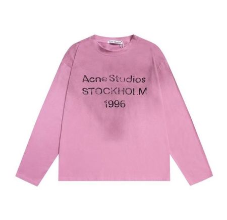 Acne Studios Langarmshirt rosa mit Aufdruck neuwertig
