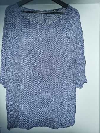 Gr. 44 Bluse Opus blau fein gemustert
