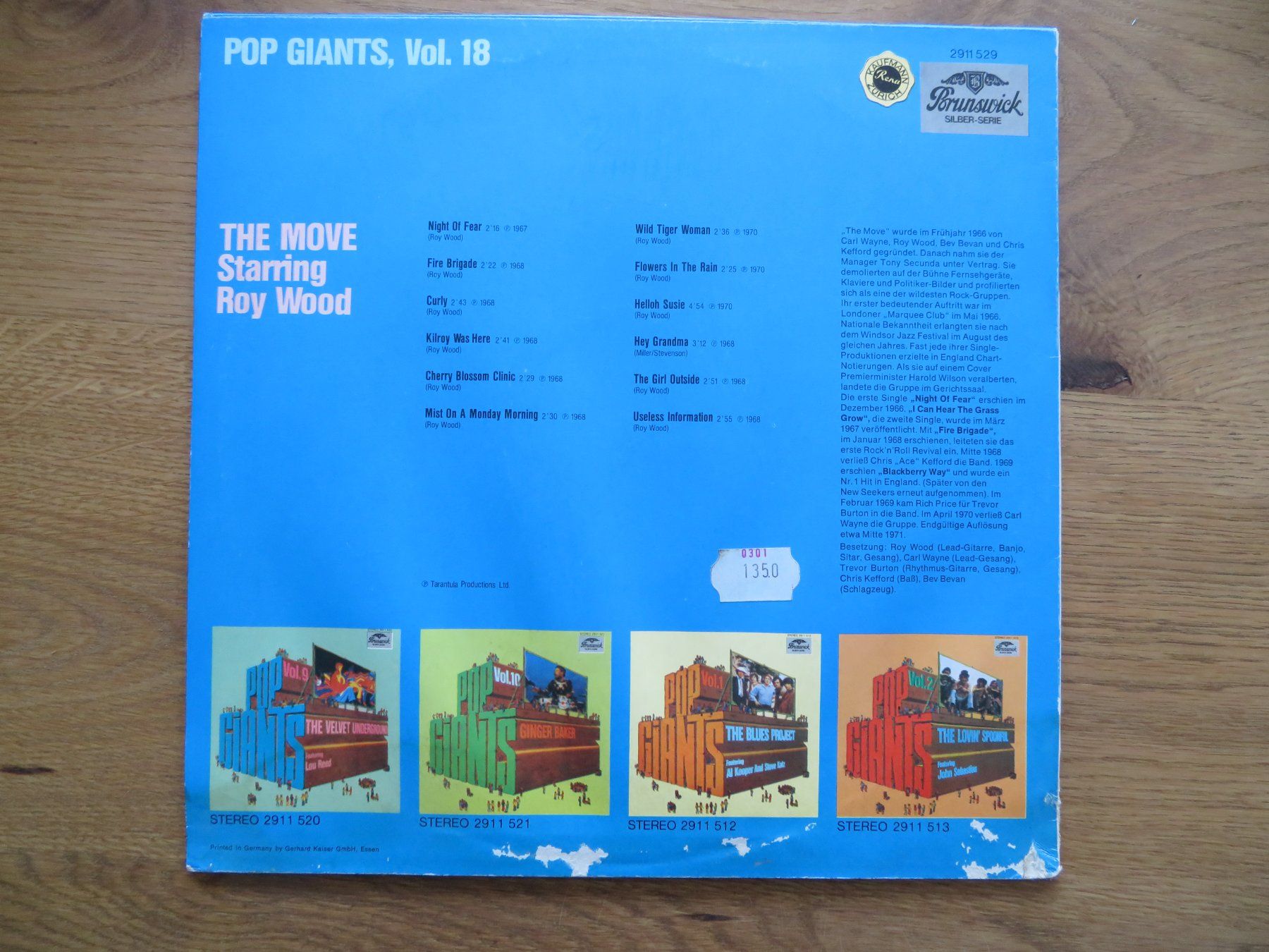 Dischi in vinile: THE MOVE POP GIANTS VOL18 – Usato da Zürich venduto da max_cp5f 1