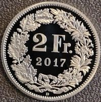 2 Franken 2017 pp / aus Münzsatz / in einer Münzkapsel