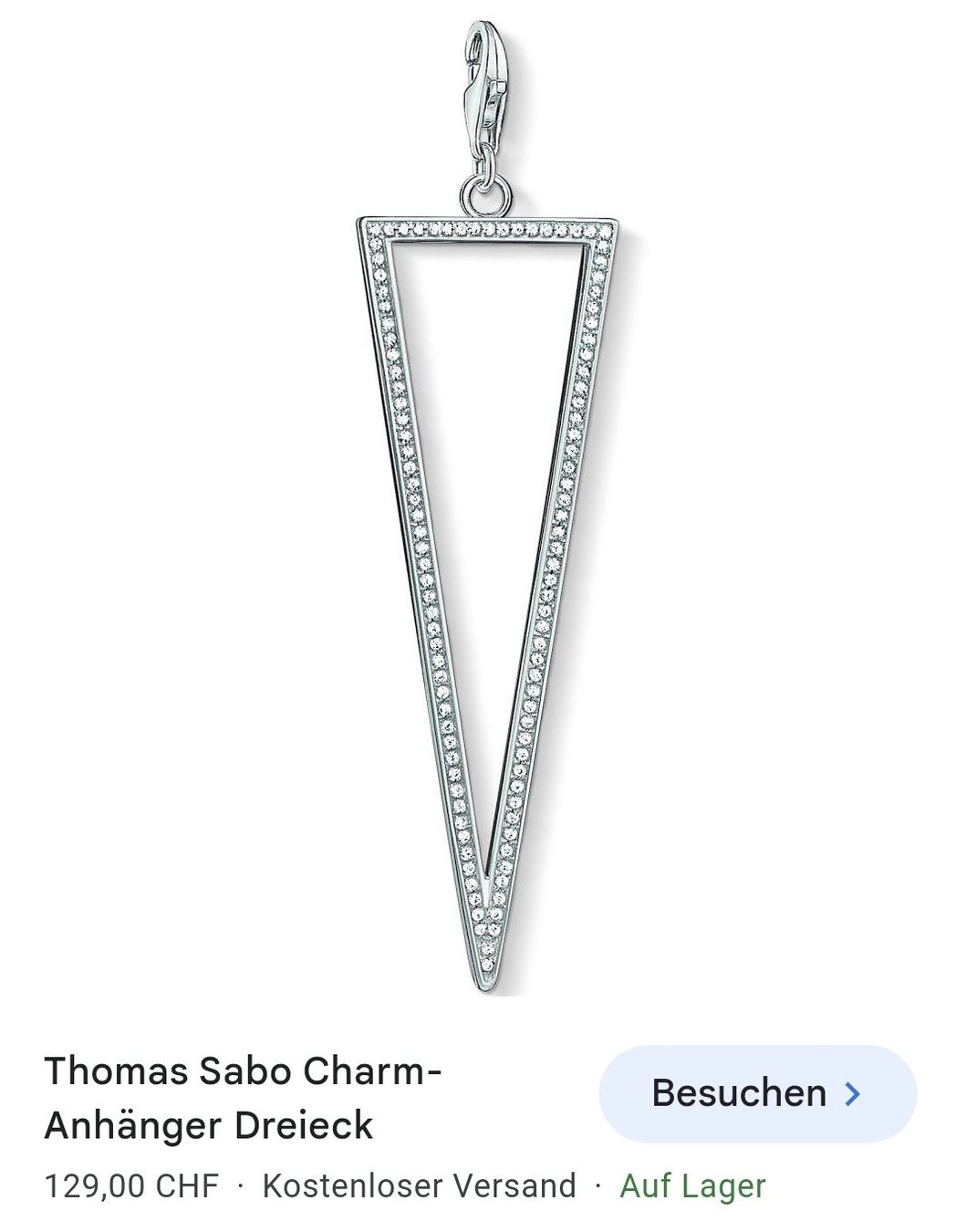 Thomas Sabo Ciondoli: Thomas Sabo, 925 Silber, Dreieck, NEU – Nuovo (secondo la descrizione) da Liestal venduto da Shelby787 5