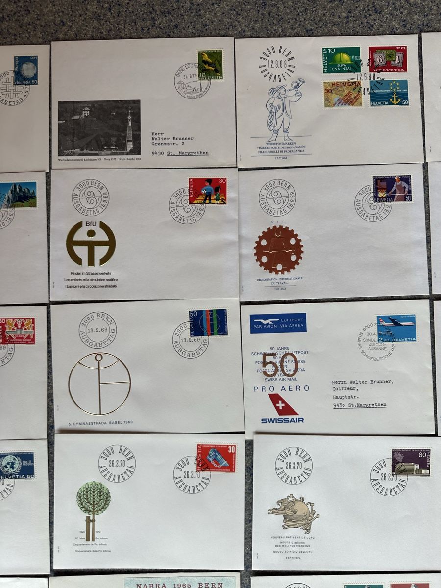 Tutti i francobolli: Schweiz - 49x FDC gut durchmischt – Usato da Schmitten / FR venduto da Samsara169 2