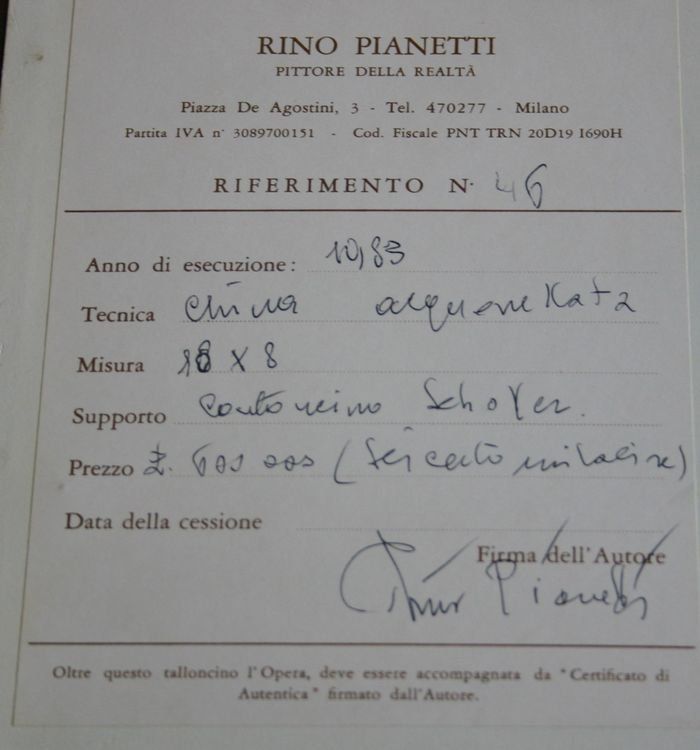 Dipinti: Rino Pianetti – Usato da Winkel venduto da gabriele56 3