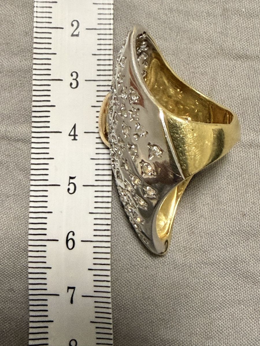 Bagues: GoldRing 18k mit weis Stein – D'occasion à Oberhof par RealStone 7