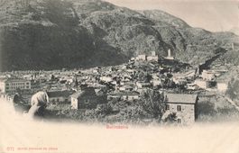 Bellinzona TI Panorama generale e castelli anime