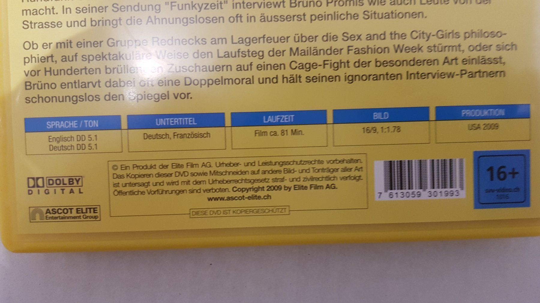 Tutti i DVDs: DVD Brüno / Sacha Baron Cohen – Usato da Oetwil am See venduto da fineli2 1