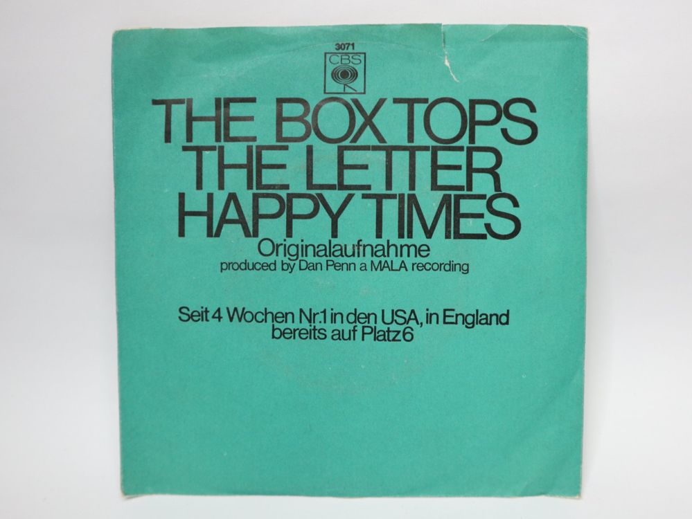 Vinyl Single The Boxtops The Letter für Jukebox (Gebraucht) in ...