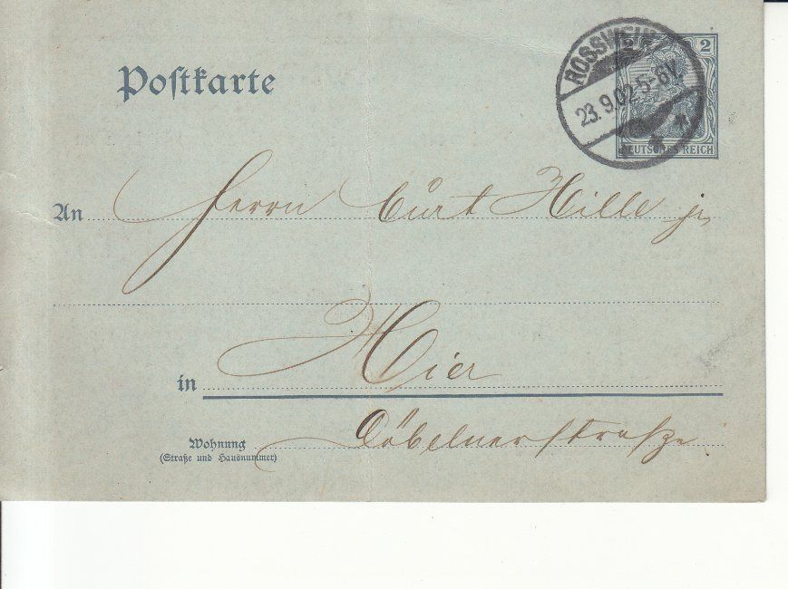 Tutti i francobolli: DR Postkarte 2 Pf,  Rosswein 1902 – Usato da Bürglen TG venduto da StampGraf