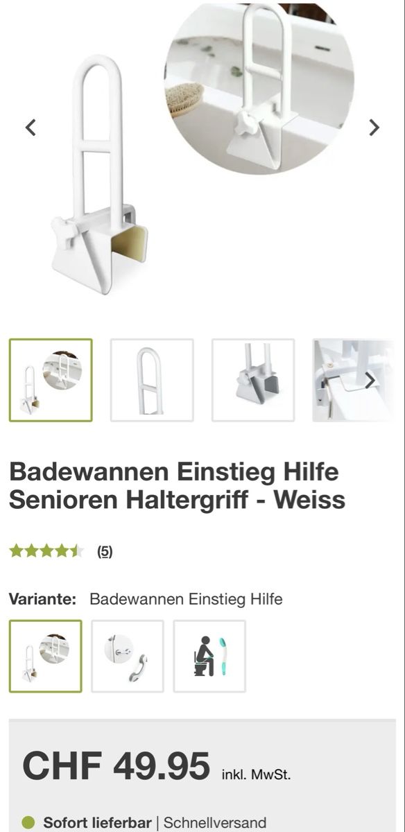 Badewannen: Verstellbare Badewannen-Einstiegshilfe / Haltegriff – NEU – Neu (gemäss Beschreibung) aus Basel von ane_82yg 4
