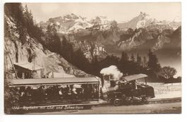RIGIBAHN mit Tödi und Scheerhorn - Dampflokomotive