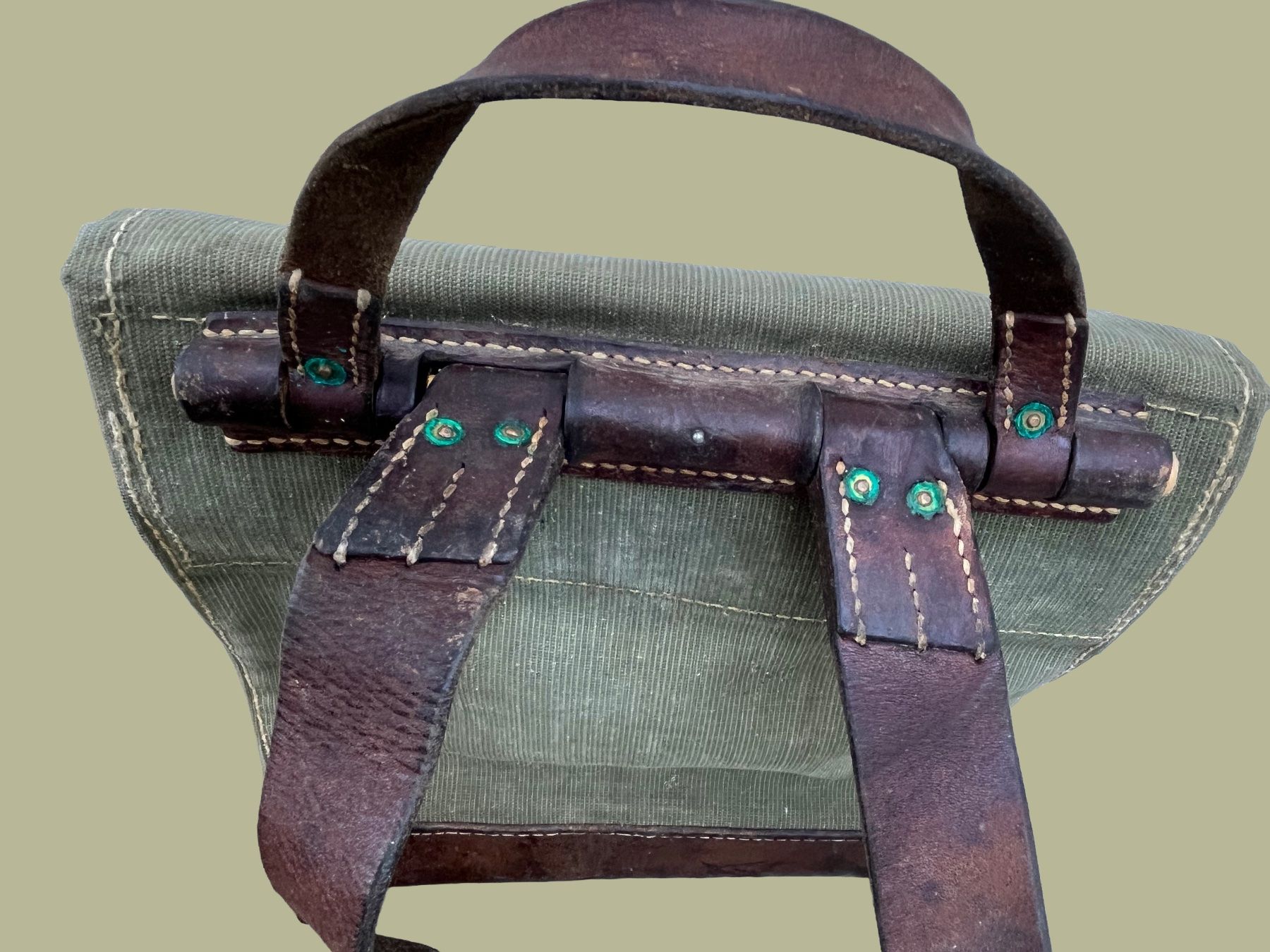 Schweizer Armee Zaini: Sac à Dos Munitions Armée Suisse 1940 WW2 – Usato da Bellevue venduto da Belafer 5