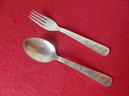 Kinder Besteck versilbert Vintage