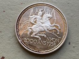 Silbermedaille 2000 Jahre Nyon 1958