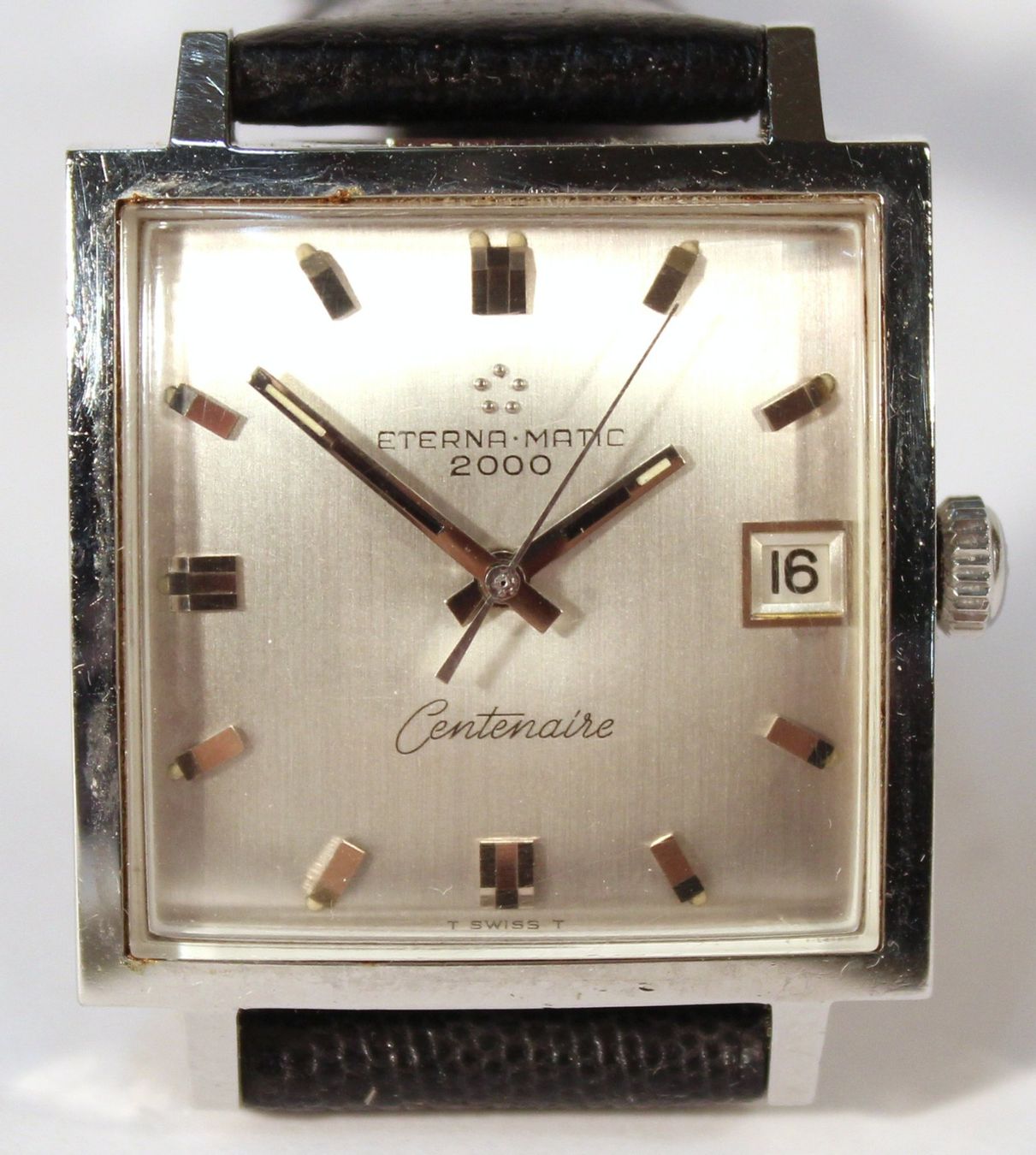 Eterna Uhren: Vintage Eterna Matic 2000 Centenaire Automatic Stahl Datum – Gebraucht aus Zürich von  1