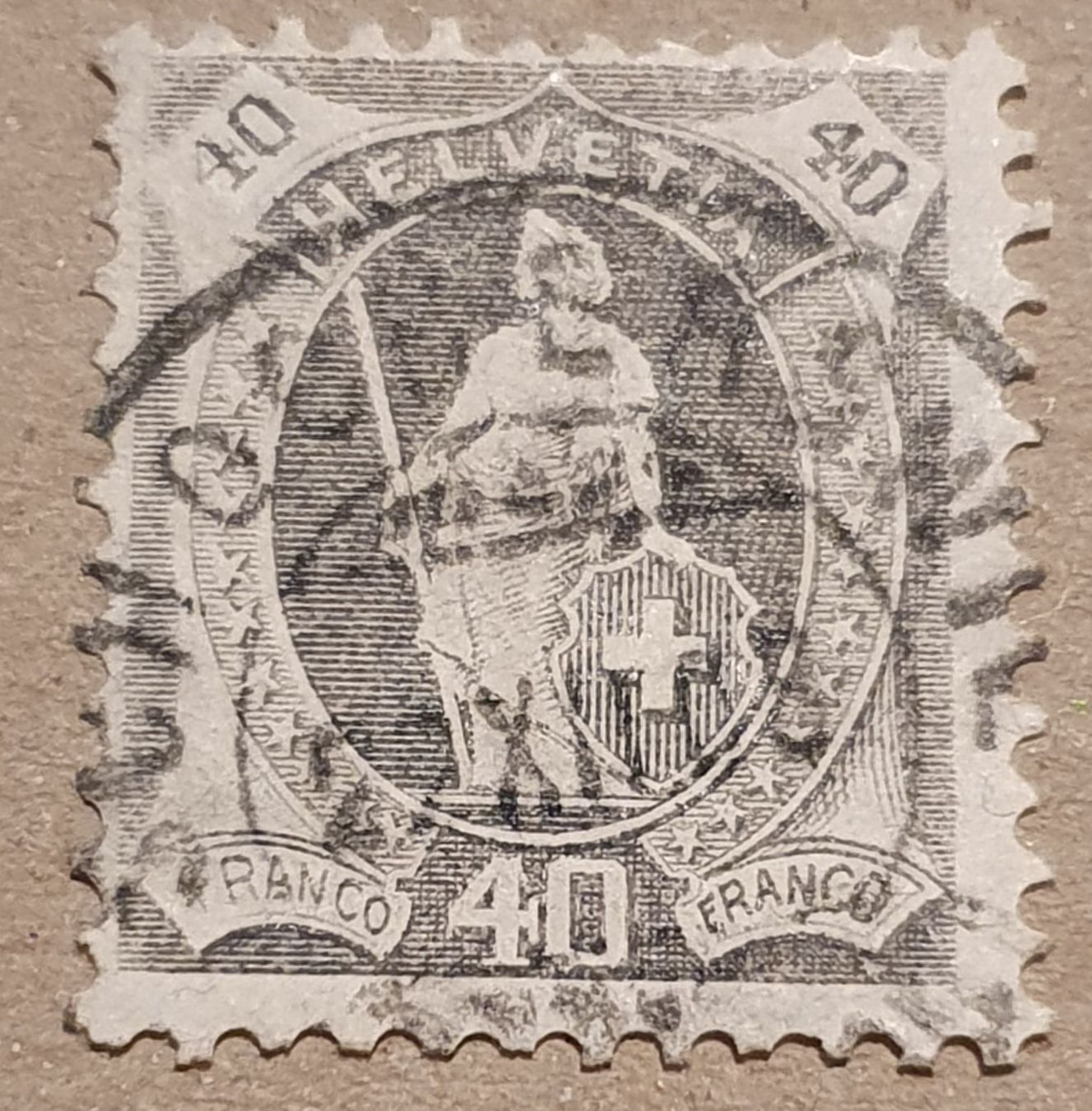 Alle Briefmarken: Stehende Helvetia 97A Kat 100.- – Gebraucht aus Balgach von SIMEON27