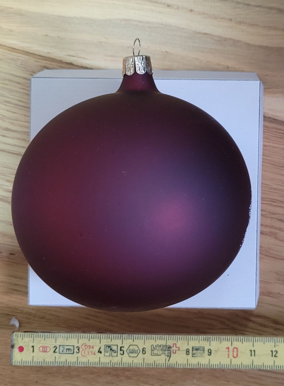 Tutte le decorazioni: Schöne Weihnachtskugel, Winterlandschaft, Dunkelrot, Neu! – Nuovo e nell'imballaggio originale da Lupfig venduto da Angel17 1