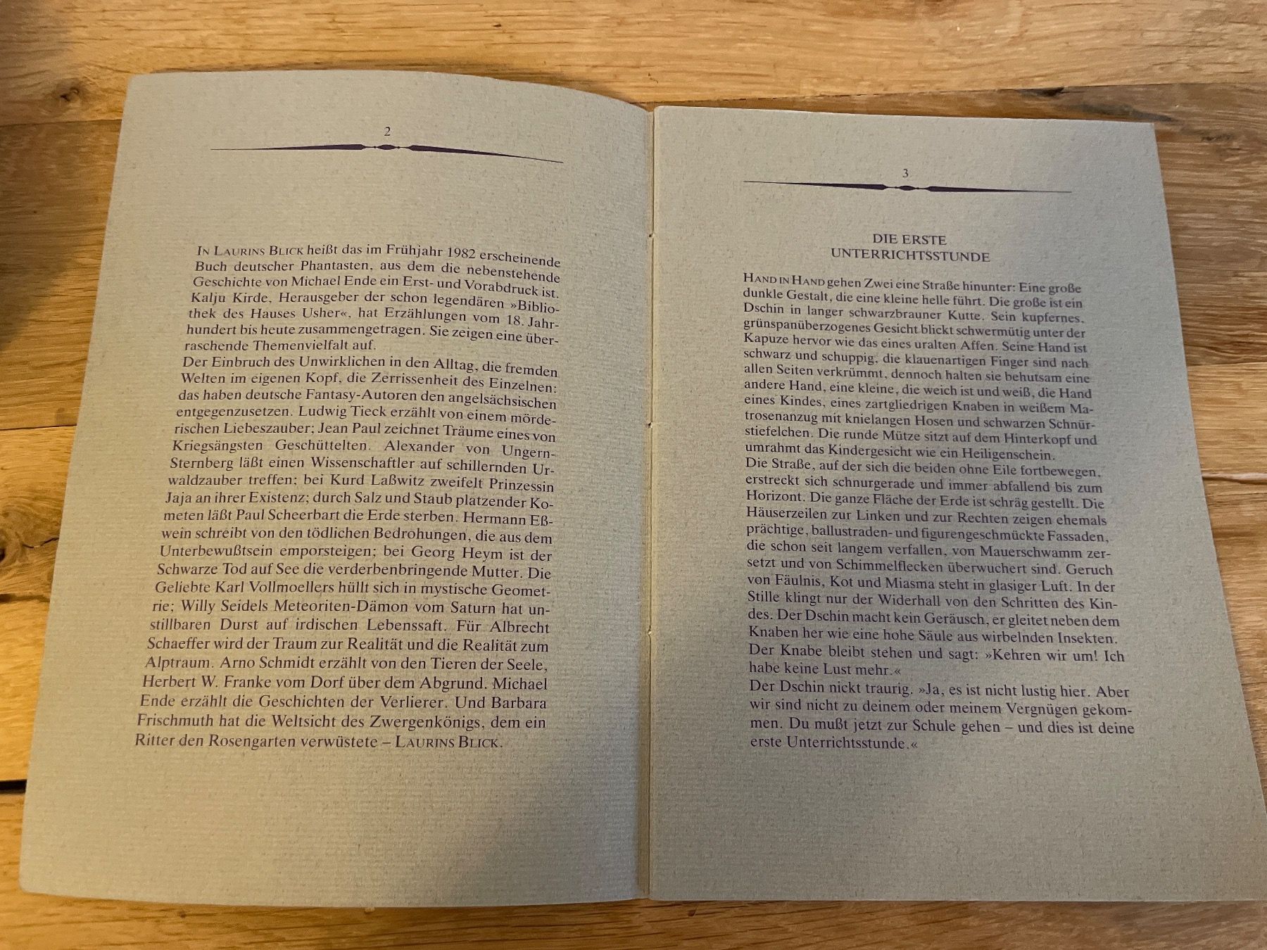 Libri: Die erste Unterrichtsstunde Michael Ende 1981/82 Heft – Usato da Winterthur venduto da cheerio97 2