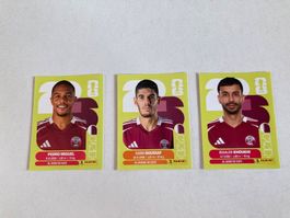 3 x Panini FIFA World Cup 2026, Quatar, QAT6, QAT7, QAT10