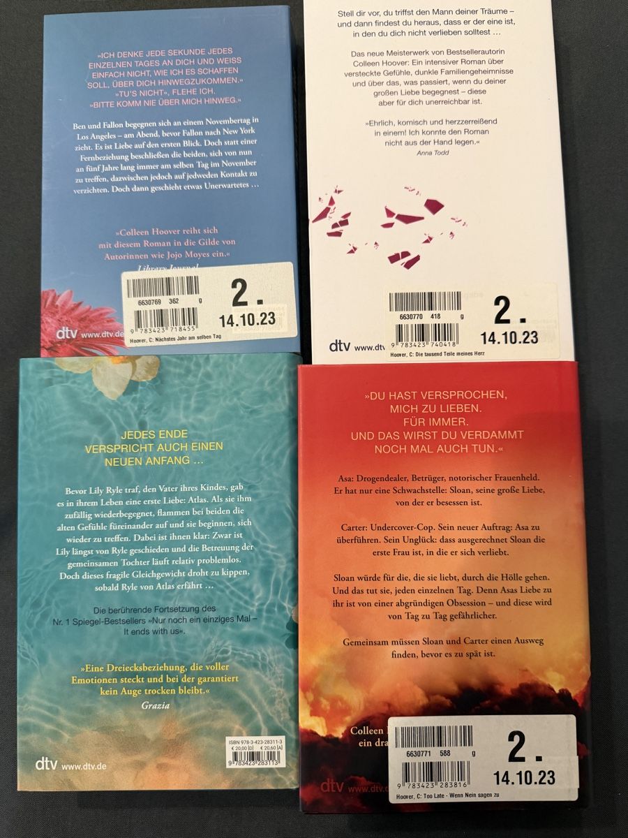 Libri: Colleen Hoover Bücher Set – Nuovo (secondo la descrizione) da Winterthur venduto da ca__tj5n 1