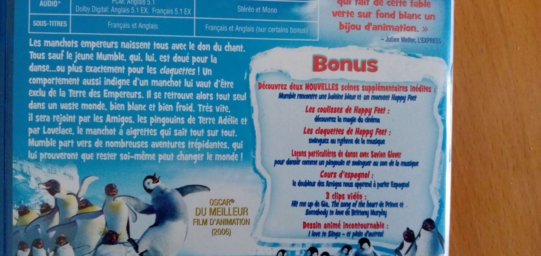 Tutti i DVDs: Blu-ray HAPPY FEET – Usato da Porrentruy venduto da tupatup 7