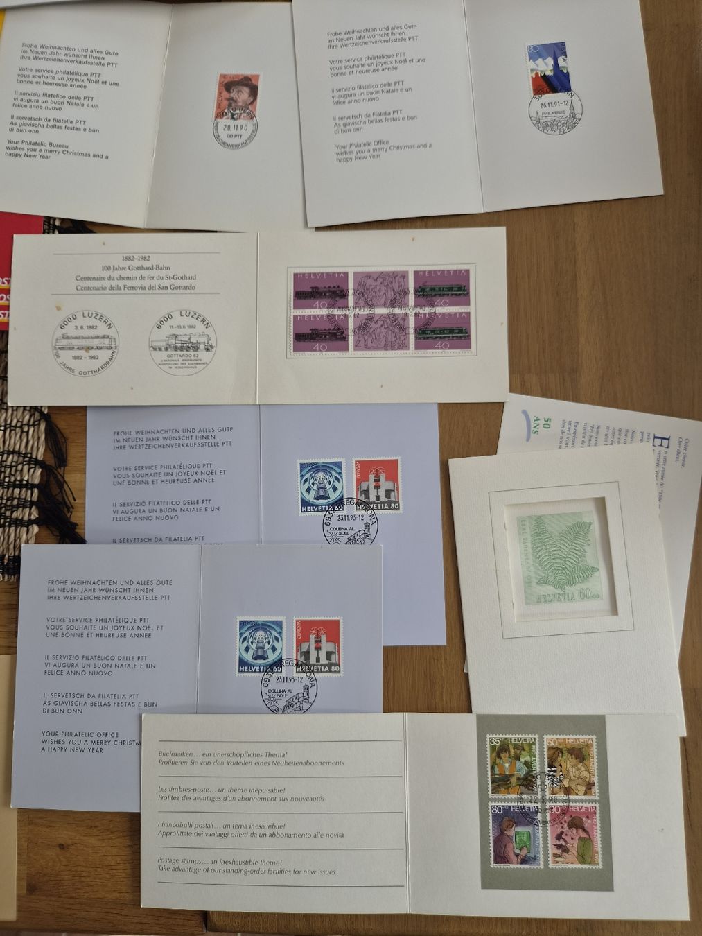 Alle Briefmarken: 15 feuillets de timbres Suisses – Gebraucht aus Vionnaz von Rcf1 3