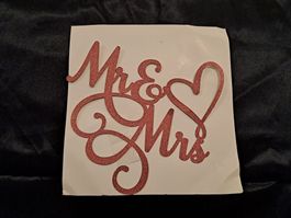 Caketopper Hochzeit Mr. & Mrs