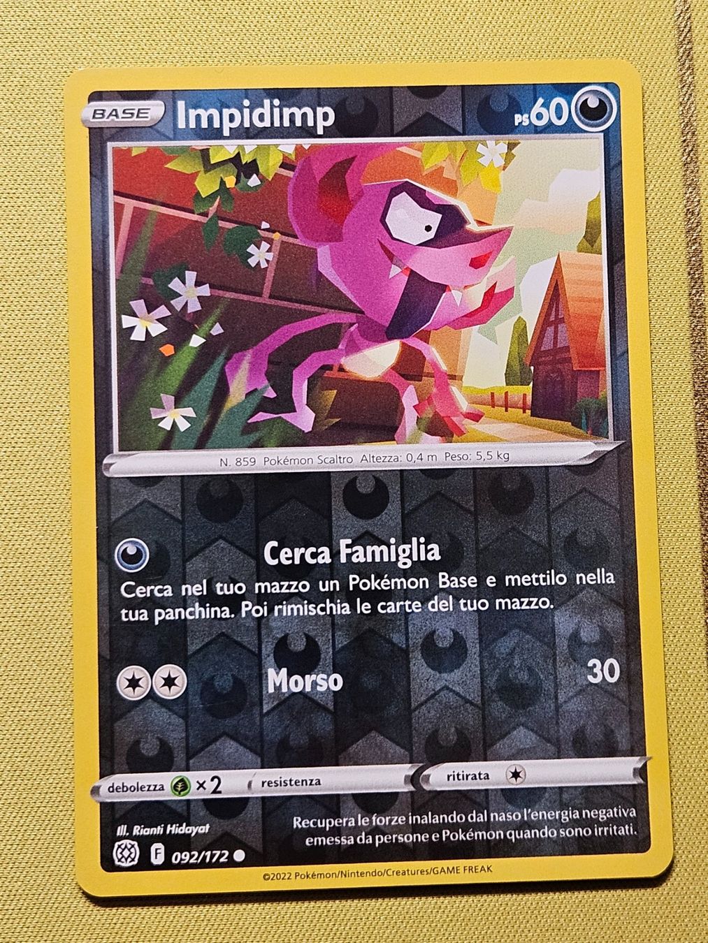 Pokémon Sammelbilder & Trading cards: Brilliant Stars - Impidimp 092/172 IT – Gebraucht aus Bellinzona von Pokemarco