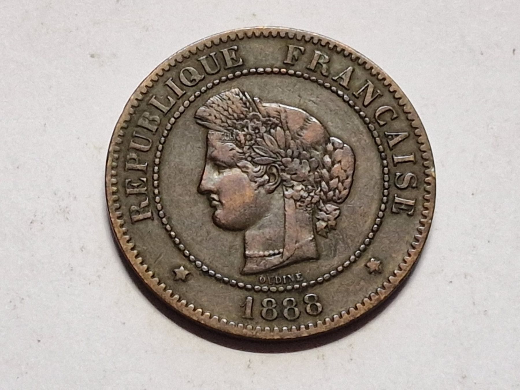 Tutti le monete: Frankreich 5- Cent 1888. – Usato da Zürich venduto da Moreira01
